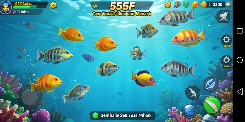 Tampilan gameplay Tembak Ikan yang menarik dan seru.