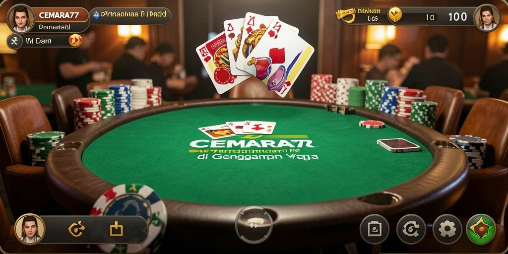 Tampilan gameplay seru dan mendebarkan di CEMARA77.