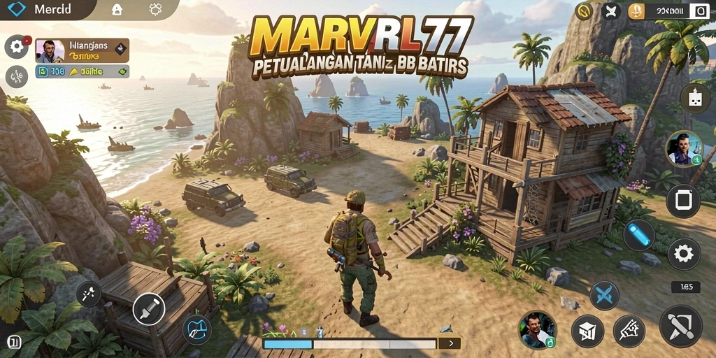 Screenshot gameplay MARVRL77 menampilkan eksplorasi dunia terbuka yang mendebarkan.