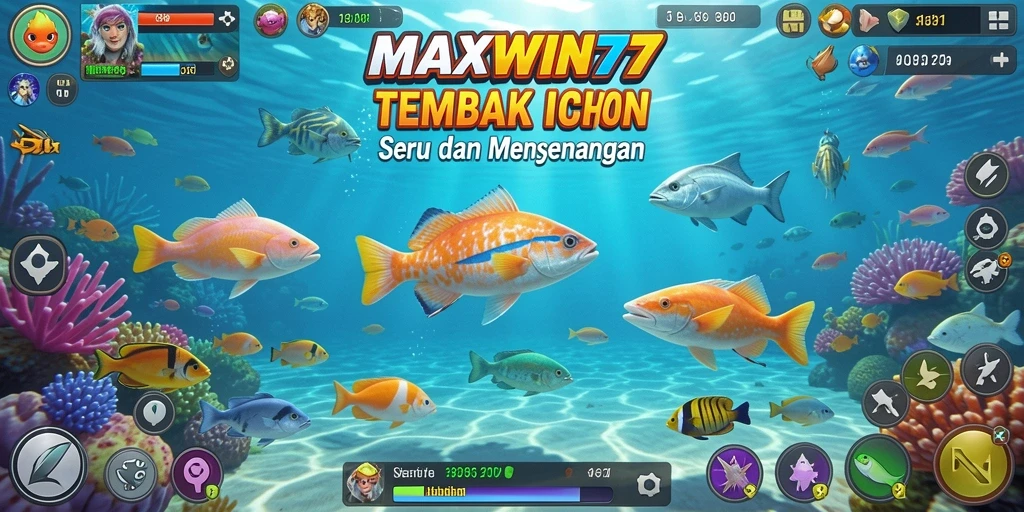 Tampilan menarik dari game Tembak Ikan MAXWIN77 dengan aksi menembak yang seru.