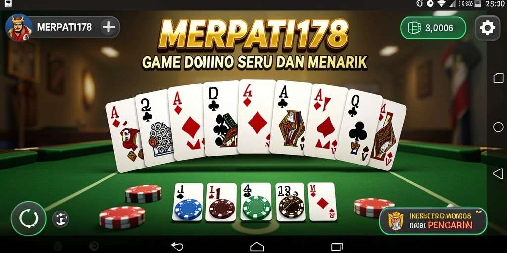Tampilan menarik dari gameplay Domino yang seru di MERPATI178.